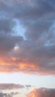 Dramatic Sky Displaying Spectacular and Colorful Clouds During Sunset video