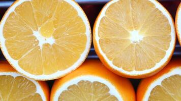 Freshly Sliced Oranges Beautifully Displayed in an Appealing Rustic Style video