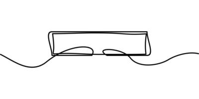 continuous line drawing minus symbol. abstract line art illustration vector