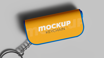 key ring model with lantern in the background top view psd