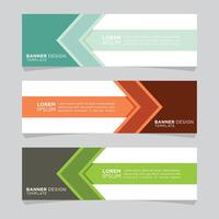A collection of modern design banner templates with arrow directions. vector