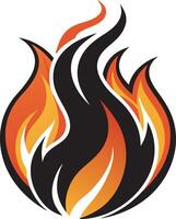 reative Abstract Flame Art Design vector