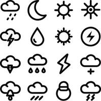 Minimal Weather Symbols vector