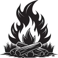 Artistic Flame Silhouette Design vector