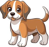 Smiling Beagle Dog Character Design vector