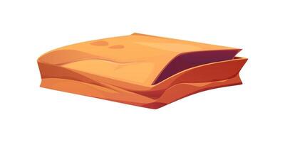 Broken, damaged and crumpled delivery box package vector