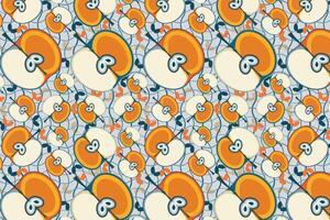 Apple illustration abstract style design seamless repeat pattern vector