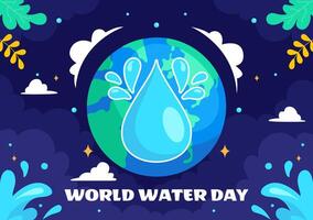 Freshwater Management Design for World Water Day with Creative Elements vector