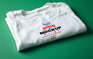 Folded t shirt mockup template ideal for tshirt mockup design and fashion presentation projects psd