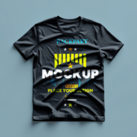 Simple black tshirt mockup design for fashion mockup template and apparel showcase projects psd