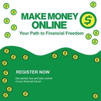 Money making workshop poster vector