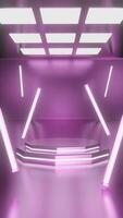 3d purple podium minimal product display background. Product visualization on the platform. video