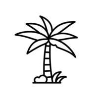 Date palm or coconut tree icon vector