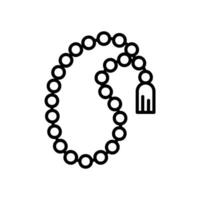 Tasbih or Rosary icon to help Muslim dhikr vector