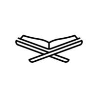 Icon of quran or book open for reading vector