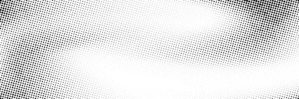 Grunge halftone gradient background. Faded dotted grit noise texture. Black and white aged rasterized sand wallpaper. Retro pixelated bitmap backdrop. Anime or manga style comic grain overlay vector