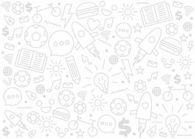 Fun multi themed pattern design vector