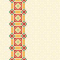 Geometric Chinese Ornament with Stroke Texture vector