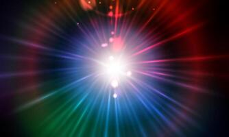 Abstract rainbow rays background. Starburst or sunburst with rainbow colors. dark shine smooth blue and red. vector