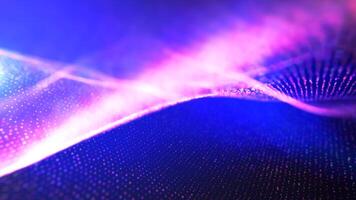 Abstract purple and blue digital wave pattern, creating a vivid and energetic visual with a blend of glowing dots and flowing lines background video