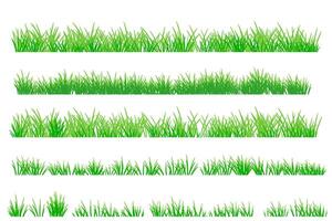 green grass background set vector