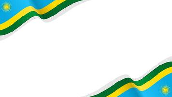 wavy rwanda flag frame background with copy space for text. rwanda national day vector