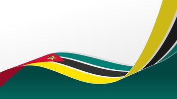 wavy mozambique flag background with copy space for text. mozambique national day vector