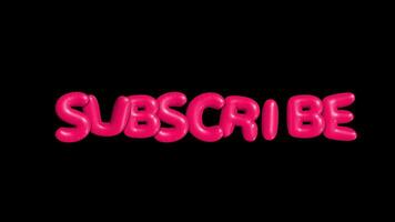 Pink Balloon Style Subscribe Button for Videos and Channels