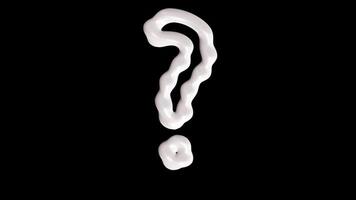Animation Of White Question Mark Symbol Jumping Against Black Background For Ask, Problem Solution Concept video