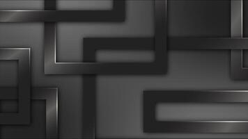 black color dark glossy geometrical pattern rectangular box shapes luxury background video