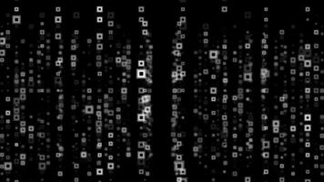 white color appearing and disappearing sci-fi 3d square box element hi-tech design 3d dark technology background video