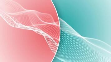 colorful dual tone 3d wavy circular dots modern design Loop-able geometrical background video