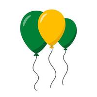 Colorful balloons floating on white background. vector