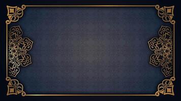 Golden frame with ornate pattern background video