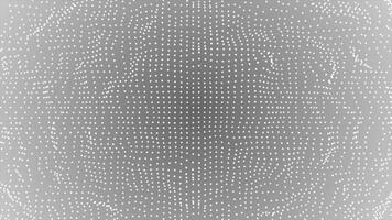 white color multiple circular dots wiggling 3d gradient design Loop-able technology background video