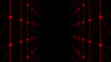 Red color mesh pattern low poly geometric design moving sci-fi black seamless background video