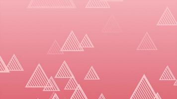 Red color parallel lines multiple triangular shapes moving upward direction modern design geometrical background video