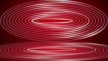 Red color multiple glowing shiny luxury lines with 3d space modern design Loop-able geometrical background video