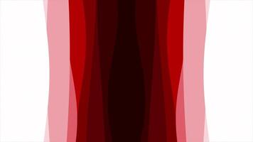 Red color wavy lines multiple shades gradient palette modern design dark Loop-able geometrical background video