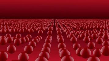 Red color 3d shiny and glossy moving multiple 3d sphere modern design seamless background video
