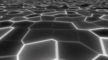 white color glowing neon mosaic tile pattern modern design geometrical background video