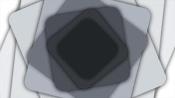 white color rotating multiple square shapes gradient design loop able geometrical background video