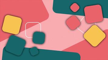 colorful rotating multiple square shapes modern design loop able geometrical background video