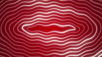 red color multiple glowing shiny wavy lines modern design Loop-able geometrical background video