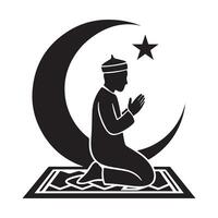 Solace Under the Moonlight vector