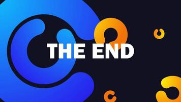 THE END TITLE WITH CIRCLE BACKGROUND video