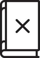 Create a Closed Book Icon with a Restriction-Themed 'X' Symbol vector