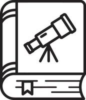 Closed Book with Telescope Symbol vector