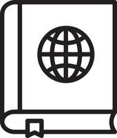 Closed Book Icon Design with a Modern Web Symbol Twist vector