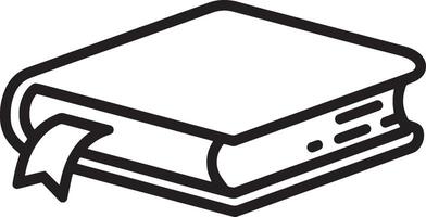 Minimalistic Art Icon. A Closed Book in Modern Style vector
